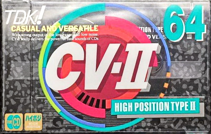 Compact Cassette TDK CV-II 64 "CV2-64A" Type II Chrome 1992 Japan