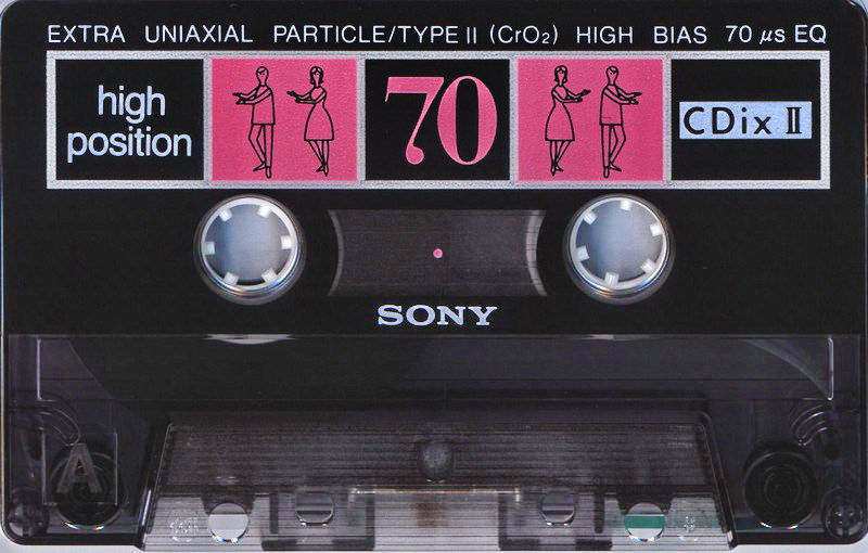 Compact Cassette Sony CDix II 70 "C-70CDX2a" Type II Chrome 1992 Japan