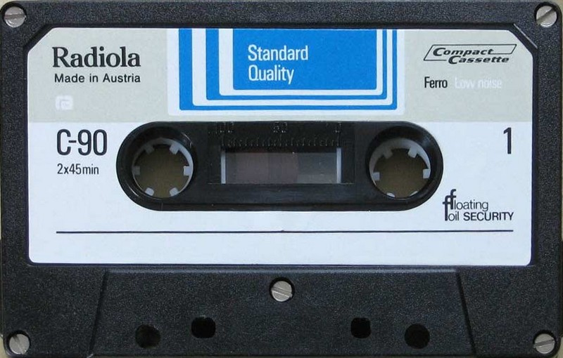 Compact Cassette Radiola Standard Quality 90 Type I Normal 1975 Europe
