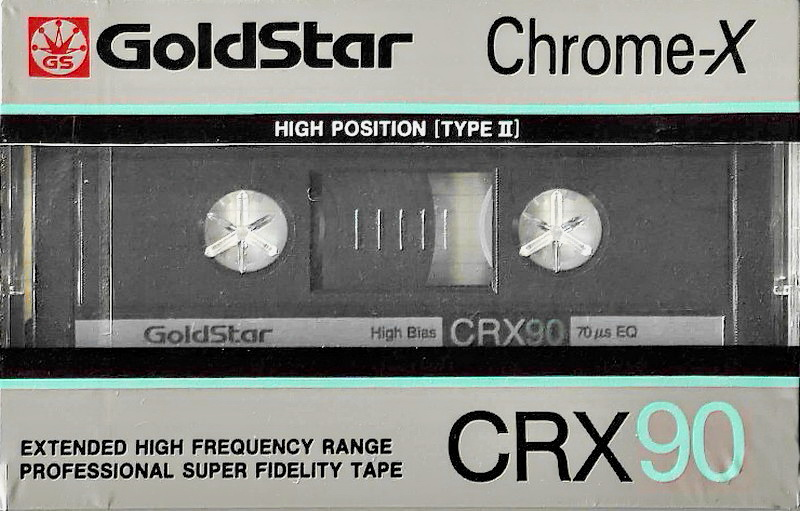 Compact Cassette Goldstar CRX 90 Type II Chrome 1986 North America