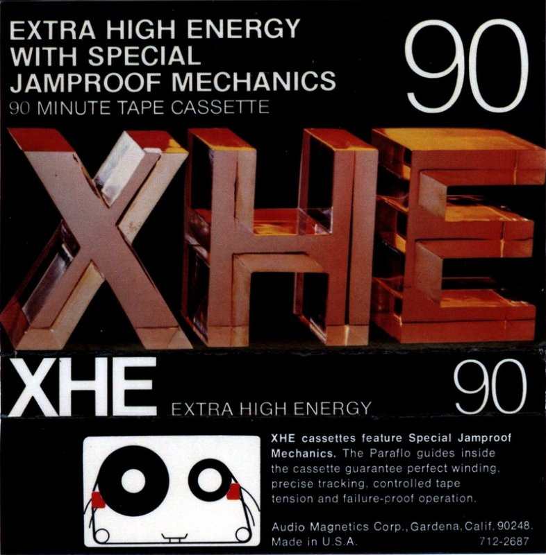 Compact Cassette Audio Magnetics XHE 90 Type I Normal 1972 USA