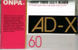 Compact Cassette ONPA AD-X 60 Type I Normal 1990 Worldwide