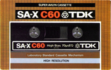 Compact Cassette TDK SA-X 60 Type II Chrome 1979 Europe, USA
