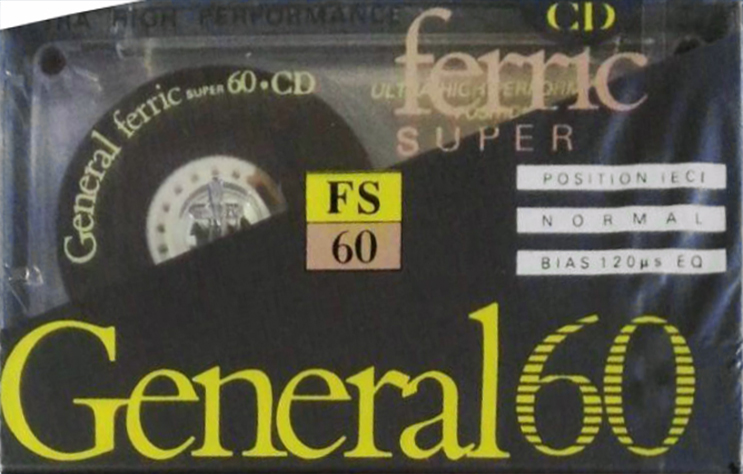 Compact Cassette General FS 60 Type I Normal 1994 Europe