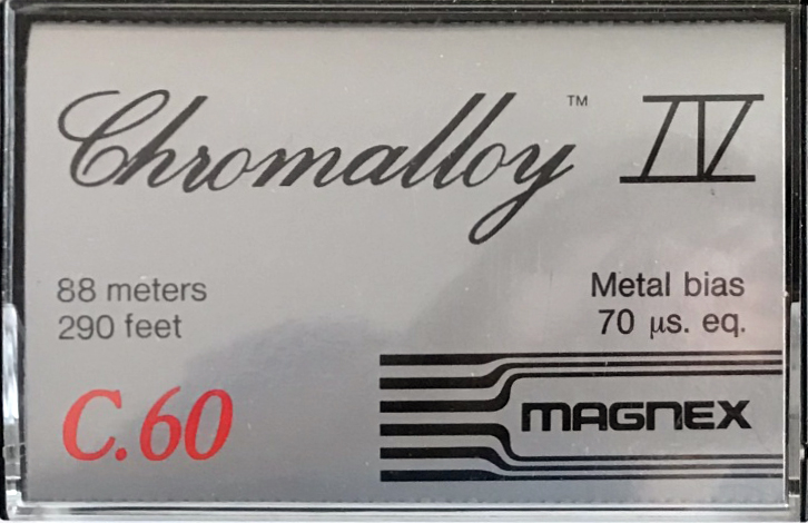 Compact Cassette Magnex 60 "Chromalloy IV" Type IV Metal 1978 Europe