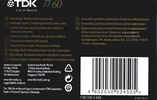 Compact Cassette TDK D 60 "D-60EB" Type I Normal 2010 Worldwide