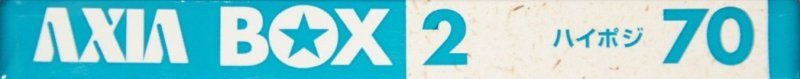 Compact Cassette AXIA Box 2 70 "BOX2A 70" Type II Chrome 1995 Japan