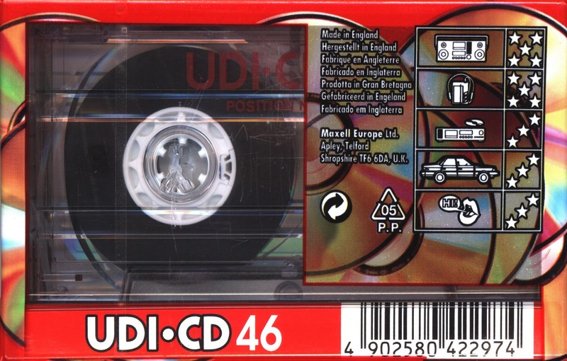 Compact Cassette Maxell UDI-CD 46 Type I Normal 1998 Europe