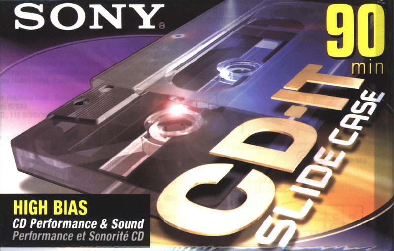 Compact Cassette Sony CD-IT 90 "C-90CDT2D" Type II Chrome 1999 North America
