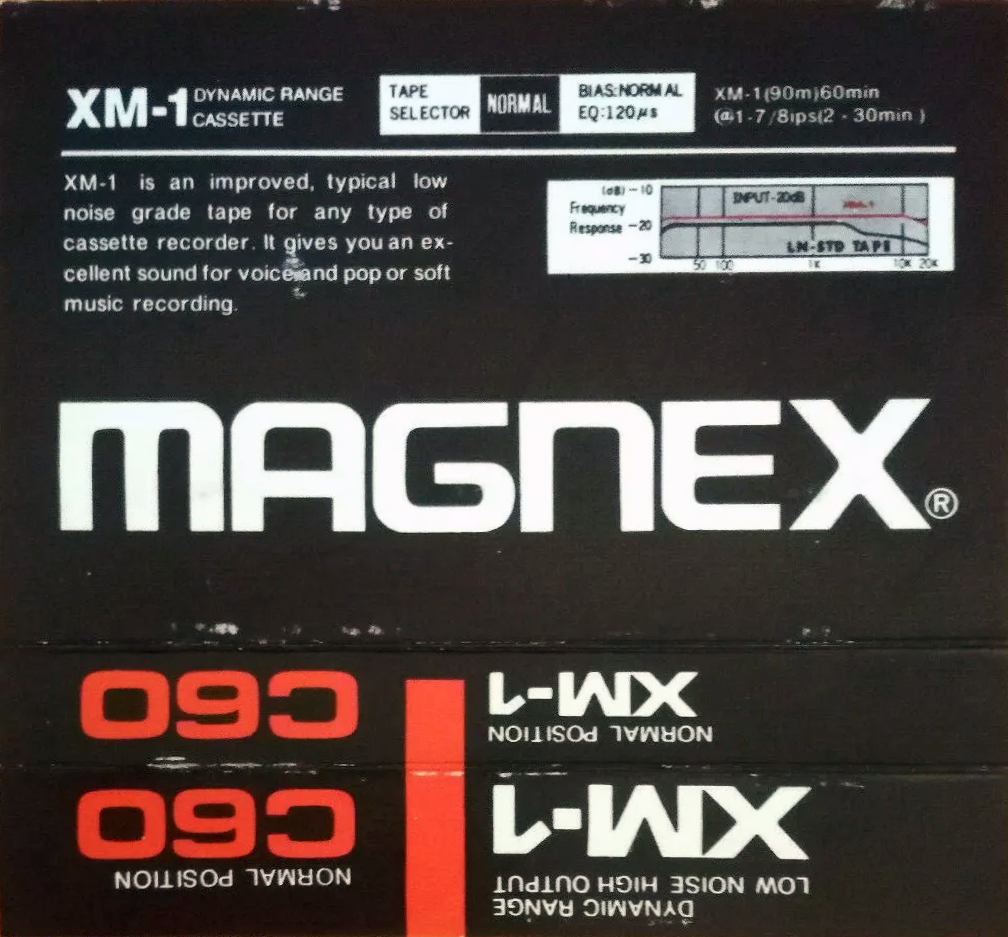 Compact Cassette Magnex XM-1 60 Type I Normal 1986 Europe
