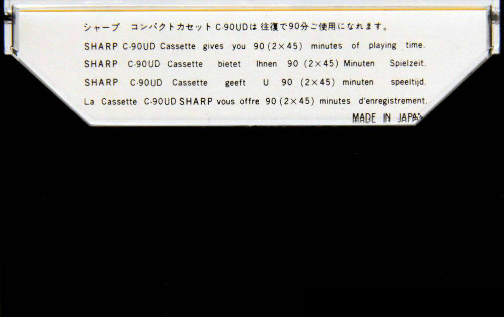 Compact Cassette Sharp UD 90 Type I Normal 1973 Worldwide