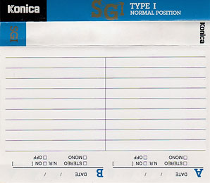 Compact Cassette Konica SG 60 Type I Normal 1993 Europe