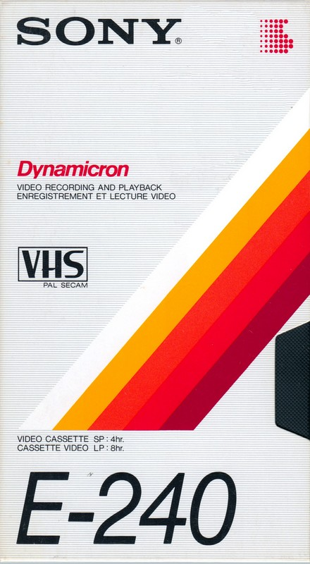 VHS, Video Home System Sony Dynamicron 240 Type I Normal 1984 Europe