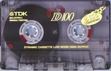 Compact Cassette TDK D 100 "D-90+10EB" Type I Normal 2000 Worldwide