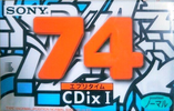 Compact Cassette Sony CDix I 74 "C-74CDX1C" Type I Normal 1995 Japan
