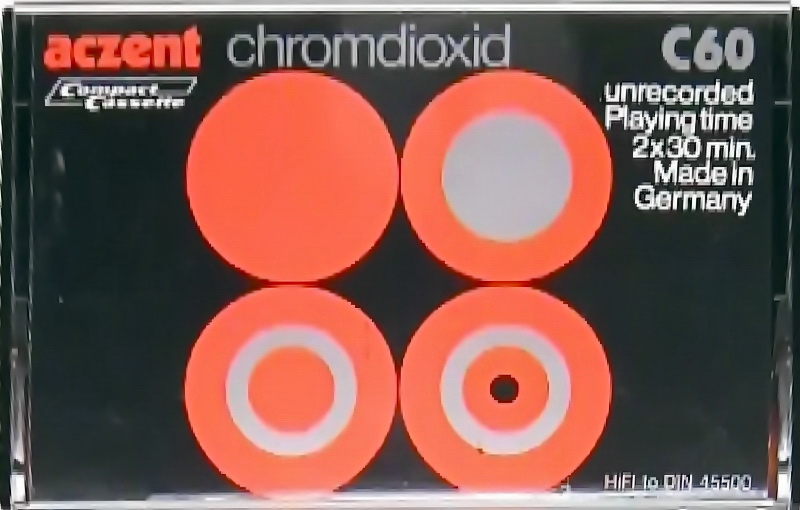 Compact Cassette Aczent 60 Type II Chrome 1978 Germany