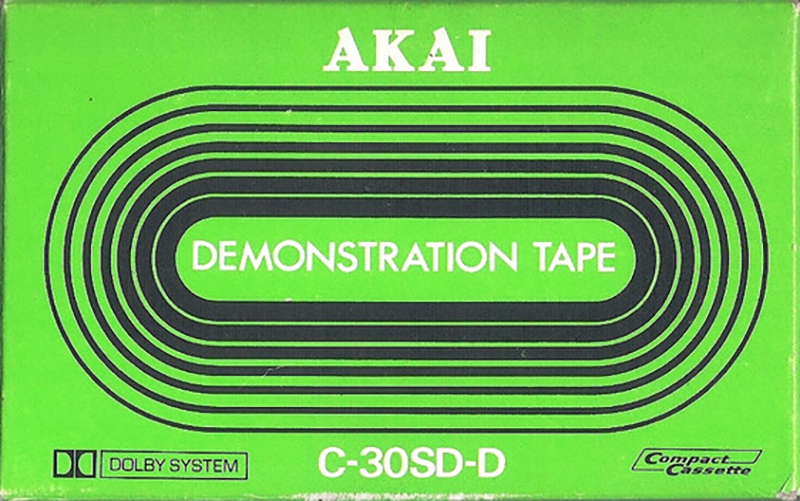 Compact Cassette Akai 30 "SD-D T10004" Demonstration Tape 1979 USA
