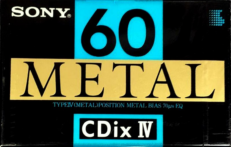 Compact Cassette Sony CDix IV 60 "CDIX4 60N" Type IV Metal 1990 Japan