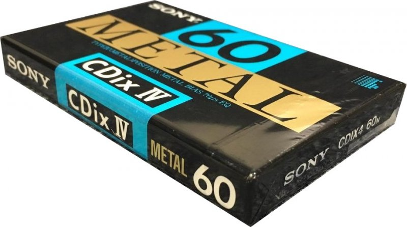 Compact Cassette Sony CDix IV 60 "CDIX4 60N" Type IV Metal 1990 Japan