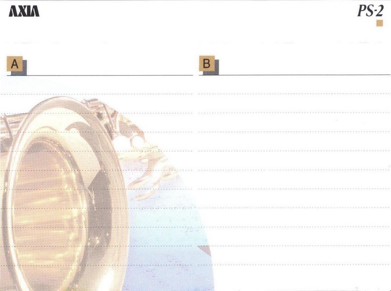 Compact Cassette AXIA PS-II / PS-2 40 "PS2H 40" Type II Chrome 1996 Japan