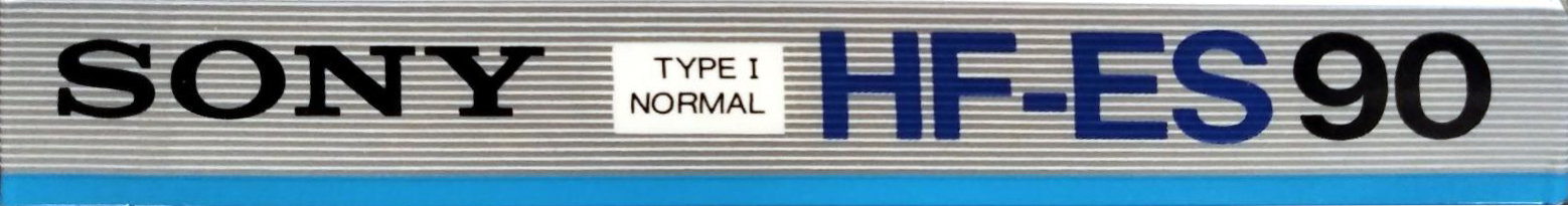Compact Cassette Sony HF-ES 90 "HF-ES 90N" Type I Normal 1986 Europe
