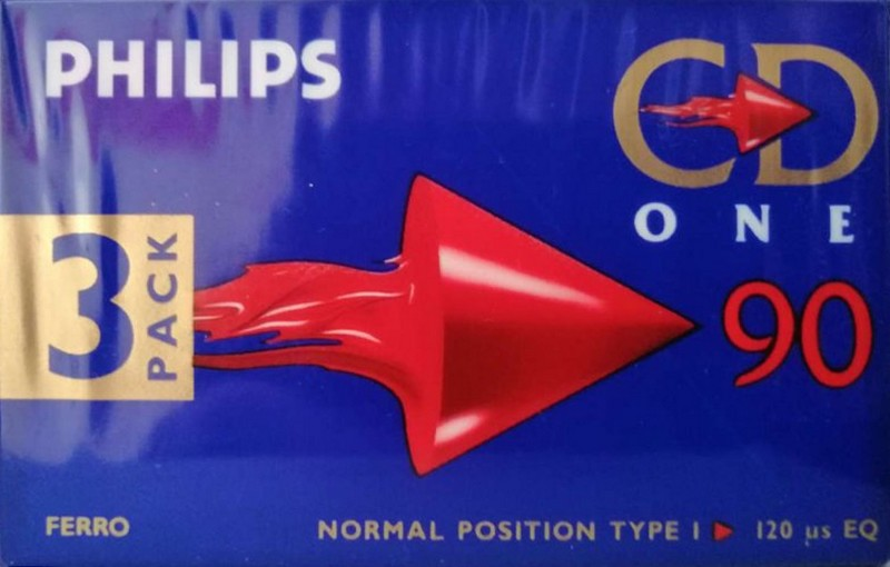 3 pack Philips CD One 90 Type I Normal 1994 Europe