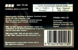Compact Cassette BBC FX 60 Type I Normal 1992 UK