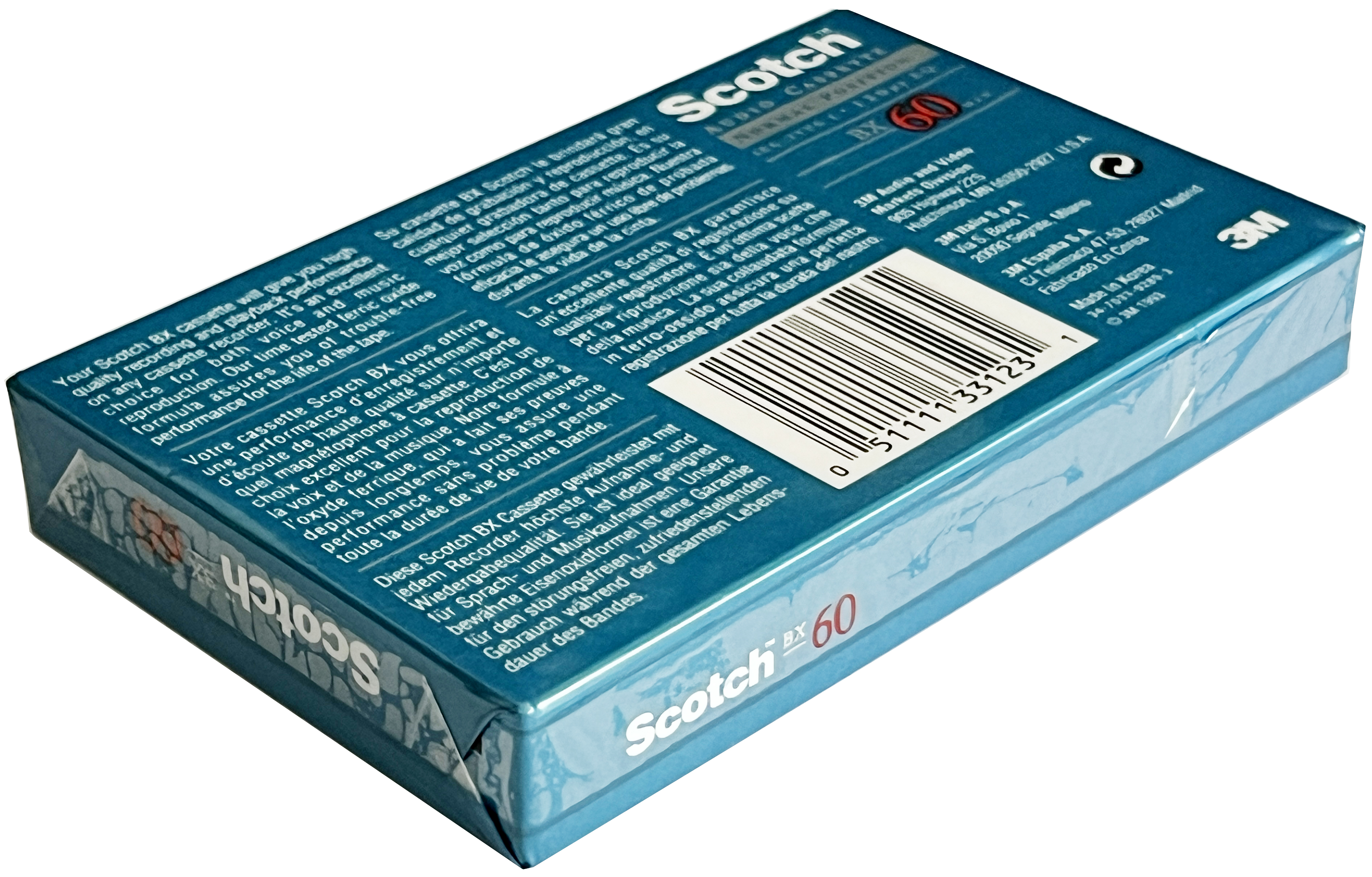 Compact Cassette Scotch BX 60 Type I Normal 1993 Worldwide
