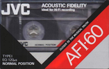 Compact Cassette JVC AFI 60 "AF1-60S" Type I Normal 1990 North America