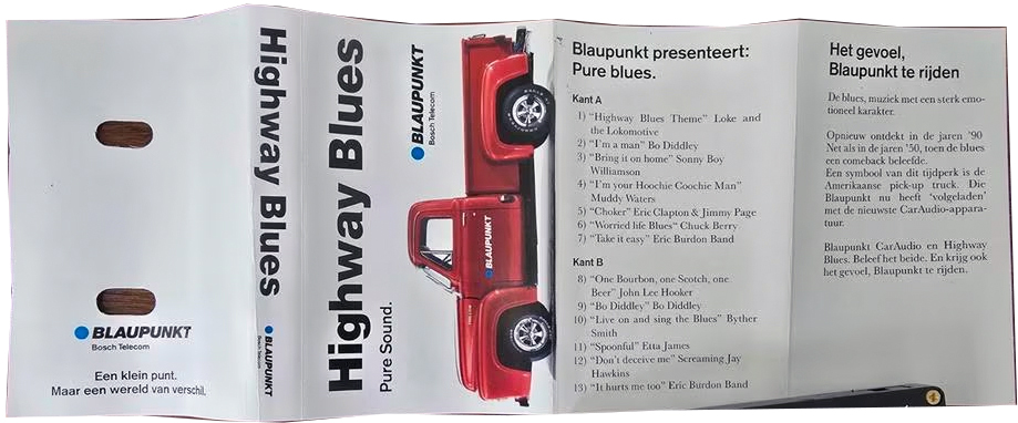 Compact Cassette Blaupunkt "Highway Blues. Pure Sound" Demonstration Tape 1992 Germany