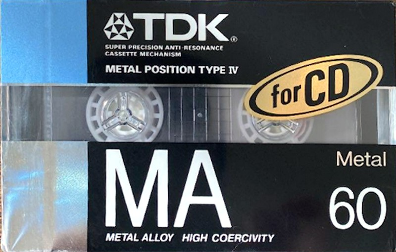 Compact Cassette TDK MA 60 "MA-60G" Type IV Metal 1987 Japan