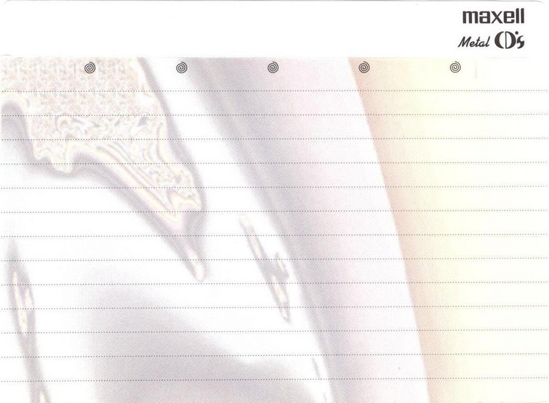 Compact Cassette Maxell Metal CD's 80 "MCDS-80L" Type IV Metal 1997 Japan