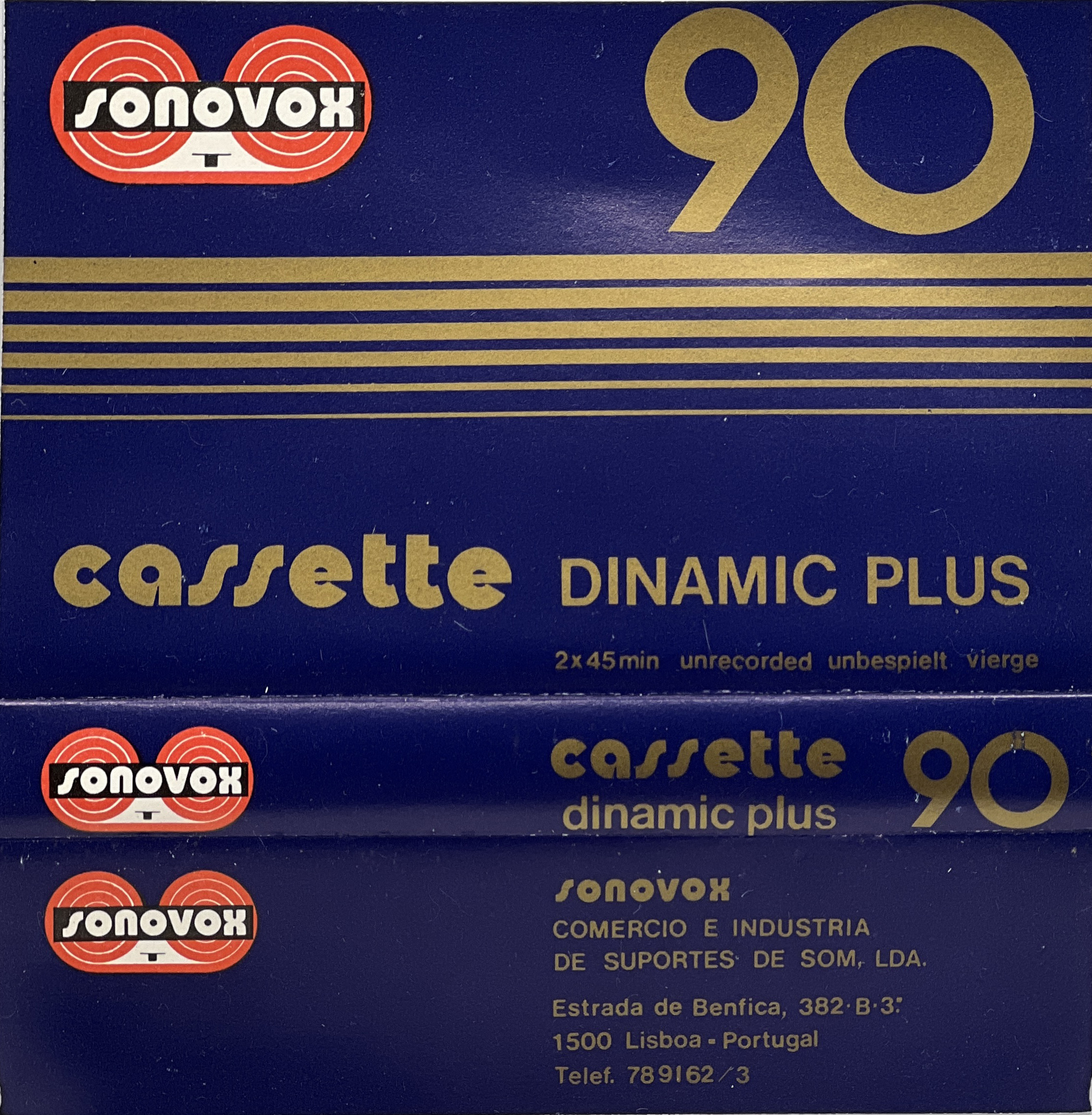 Compact Cassette Sonovox Dinamic Plus 90 Type I Normal 1980 Portugal