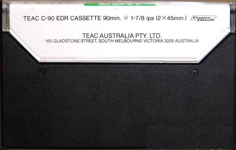Compact Cassette Teac EDR 90 Type I Normal 1975 Australia