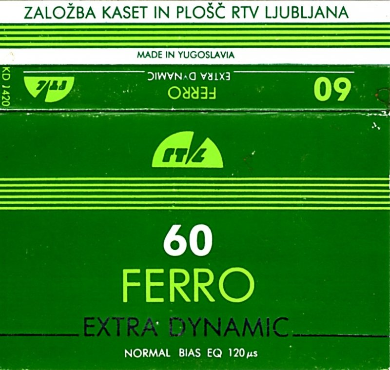 Compact Cassette RTV 60 Type I Normal Yugoslavia