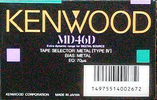 Compact Cassette Kenwood MD 46 Type IV Metal 1987 Japan