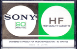 Compact Cassette Sony HF 90 Type I Normal 1972 North America