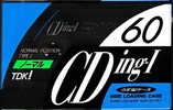 Compact Cassette TDK CDing 1 60 "CDING1-60R" Type I Normal 1992 Japan