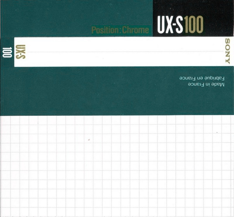 Compact Cassette Sony UX-S 100 "UX-S100c" Type II Chrome 1990 Europe