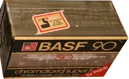 3 pack BASF Chromdioxid Super II 90 "CR-S II" Type II Chrome 1985 Europe