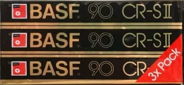 3 pack BASF Chromdioxid Super II 90 "CR-S II" Type II Chrome 1985 Europe