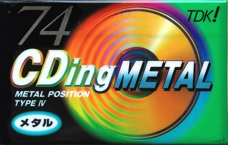 Compact Cassette TDK CDing Metal 74 &quot;CDM-74G&quot; Type IV Metal 1996 Japan