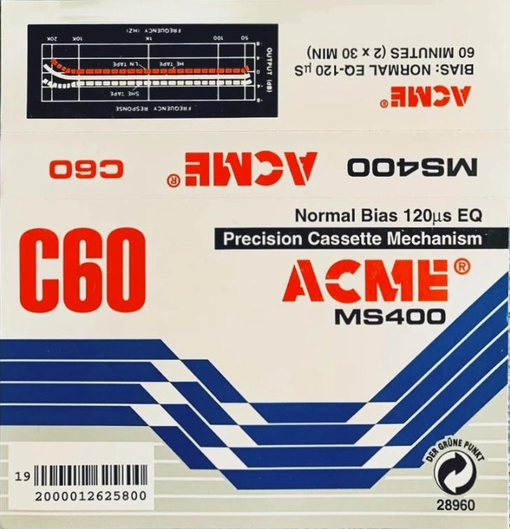Compact Cassette Acme MS 400 60 Type I Normal Germany