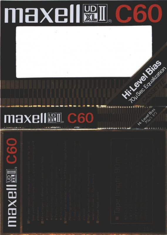 Compact Cassette Maxell UD XLII 60 Type II Chrome 1977 Europe