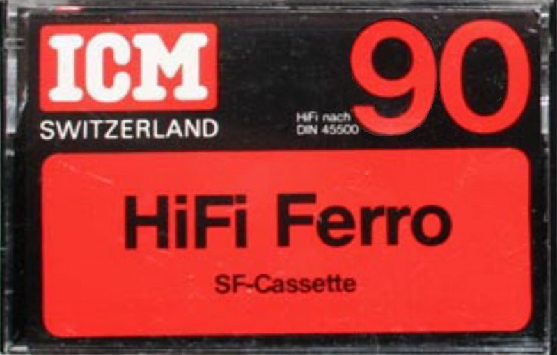 Compact Cassette ICM HIFI Ferro 90 "SF-Cassette" Type I Normal 1981 Europe
