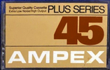 Compact Cassette Ampex Plus Series 45 Type I Normal 1978 Mexico