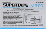 Compact Cassette SUPERTAPE MIV 90 Type IV Metal 1988 USA