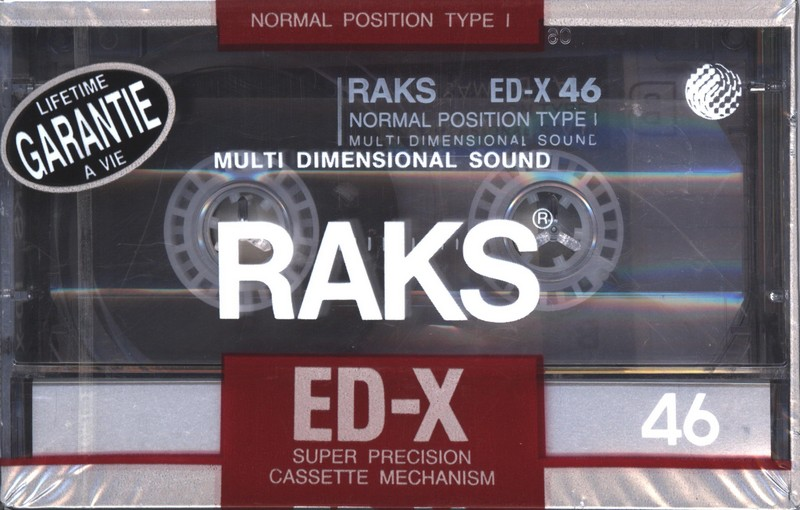 Compact Cassette RAKS ED-X 46 Type I Normal 1990 Europe