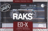 Compact Cassette RAKS ED-X 46 Type I Normal 1990 Europe
