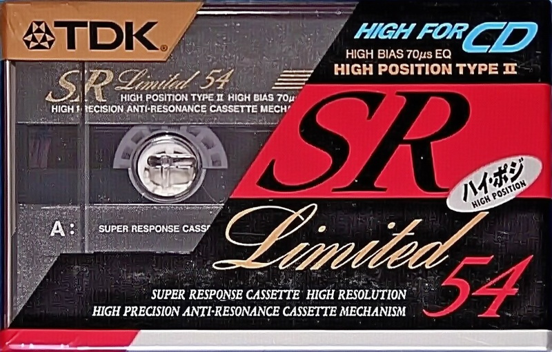 Compact Cassette TDK SR 54 "SR-LTD54 SR Limited" Type II Chrome 1991 Japan